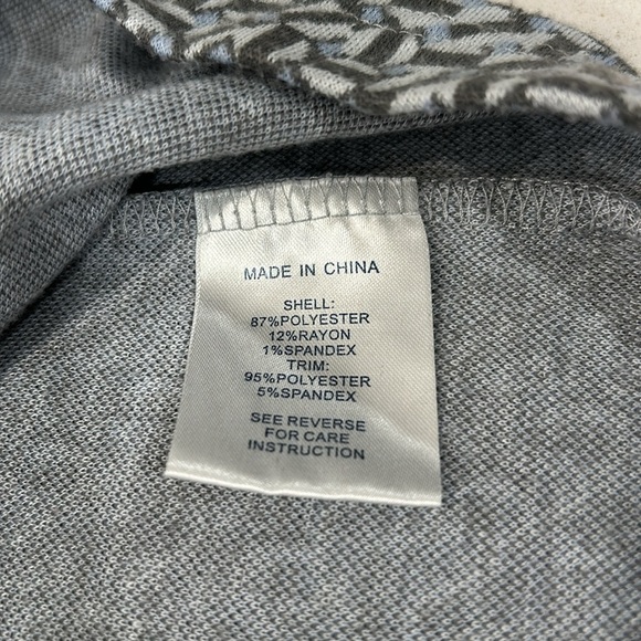 Tyler Böe Kim Cowl Neck Shift Dress in Blue Grey Print Size Large - Picture 13 of 16